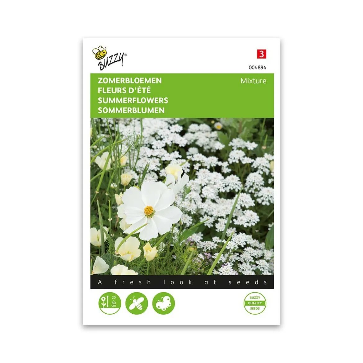 Sommerblomster frø, Hvid - mix