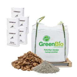 Støbepakke: 1000 kg støbemix 0-11 mm + 125 kg cement 52,5