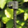 Tentorpæl 10 mm sort, med sort hætte, 145 cm, colli 10 stk.