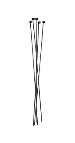 Tentorpæl 10 mm sort, med sort hætte, 145 cm, colli 10 stk.