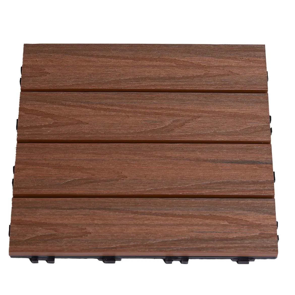 Terrasseflise komposit 30 x 30 cm 4-pak, teak HORTUS