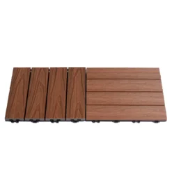 Terrasseflise komposit 30 x 30 cm 4-pak, teak HORTUS