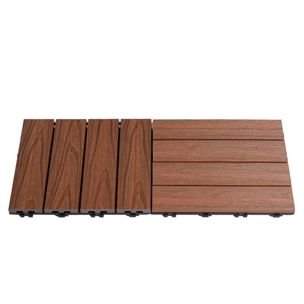 Terrasseflise komposit 30 x 30 cm 4-pak, teak HORTUS