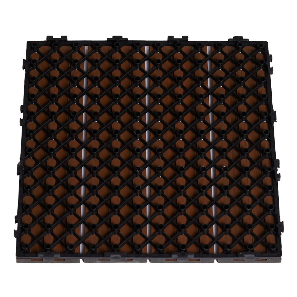 Terrasseflise komposit 30 x 30 cm 4-pak, teak HORTUS