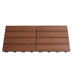 Terrasseflise komposit 30 x 30 cm 4-pak, teak HORTUS