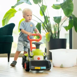 Traktor med rat, horn, og skubbehåndtag Claas Vintage FALK