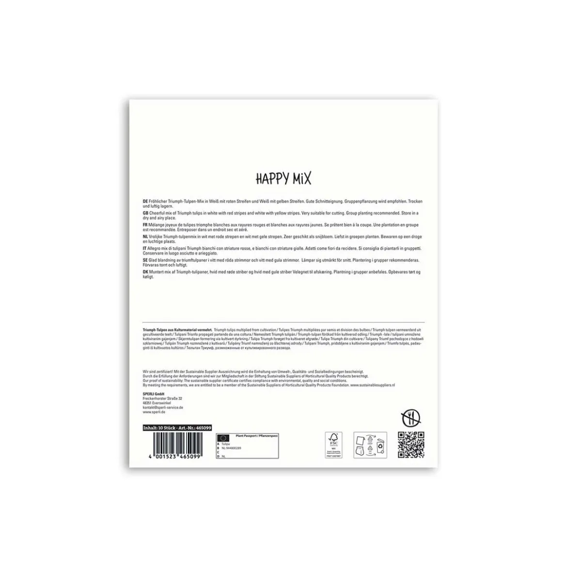 Tulipan blanding, Happy Mix - 10 løg
