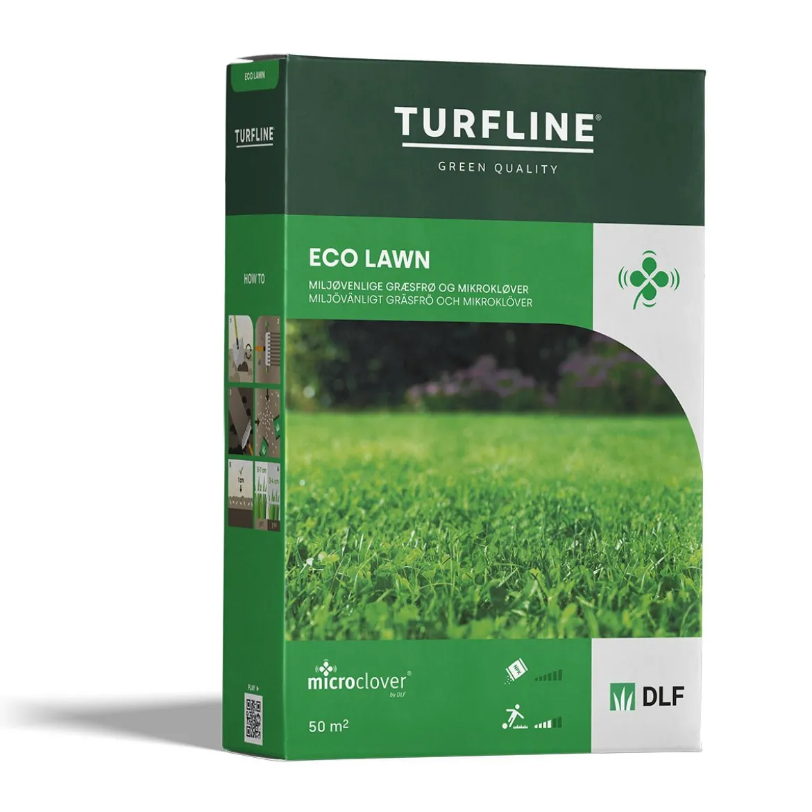 Turfline "Eco lawn" græsfrø med mikrokløver - 1,0 kg.