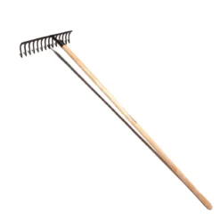 Vejrive med 14 tænder og lakeret skaft - 168 cm
