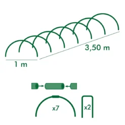 Væksttunnel H50 x 100 x 350 cm